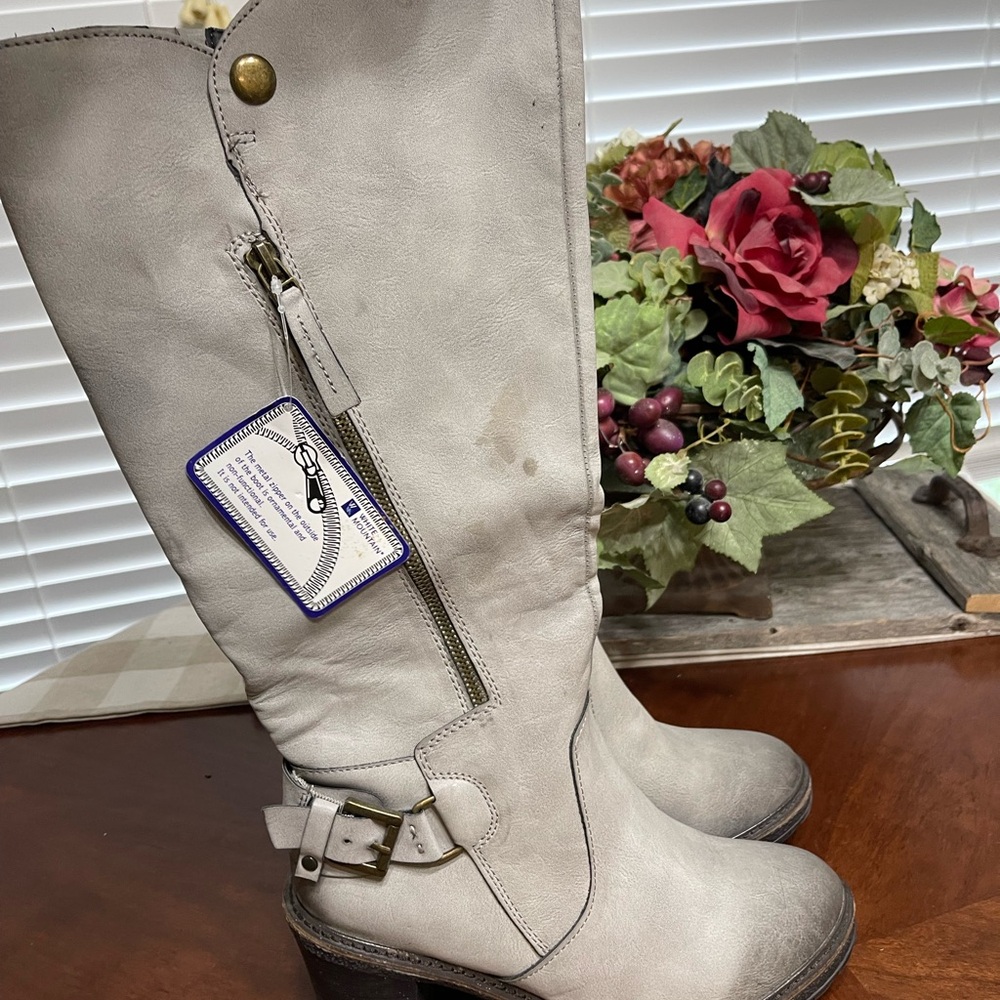 Faux leather buckle tall boots* read - Picture 4 of 11